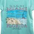 thumbnail image 2 of Vintage-Inspired Travel Miami Florida Women's Teal Short Sleeve Tee-3XL, 2 of 2