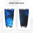 thumbnail image 3 of Bingfone Blue Fire Cool Wolf for 20 Oz Stainless Steel Travel Mug Double Wall Water Coffee Cup for Home,Office, Outdoor Works Great for Ice Drinks and Hot Beverage-Without Straw, 3 of 8