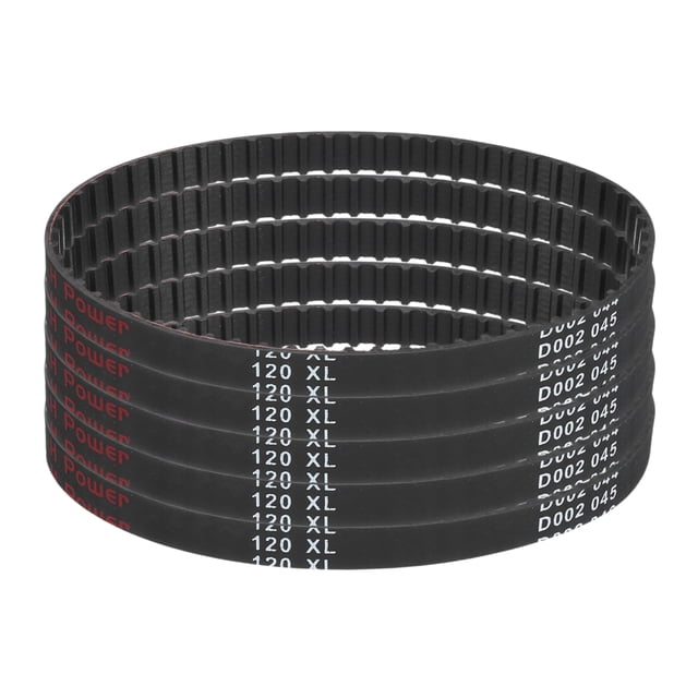 5pack 120XL 037 Timing Belt 60 Teeth Rubber Geared Cogged Belt, 0.20" Pitch