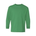 thumbnail image 2 of Gildan - Heavy Cotton Youth Long Sleeve T-Shirt - 5400B - Irish Green - Size: XS, 2 of 3