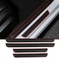 thumbnail image 2 of 4pcs Rubber Car Door Sill Scuff Covers Black Door Panel Guards Protector Trim Anti-scratch Exterior Parts Car Decor Accessories, 2 of 5