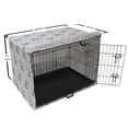 thumbnail image 6 of Horse Dog Crate Cover, Animal Pattern Surrounded by Flower Details, Easy to Use Pet Kennel Cover Small Dogs Puppies Kittens, 7 Sizes, Lavender Blue Tan, by Ambesonne, 6 of 6