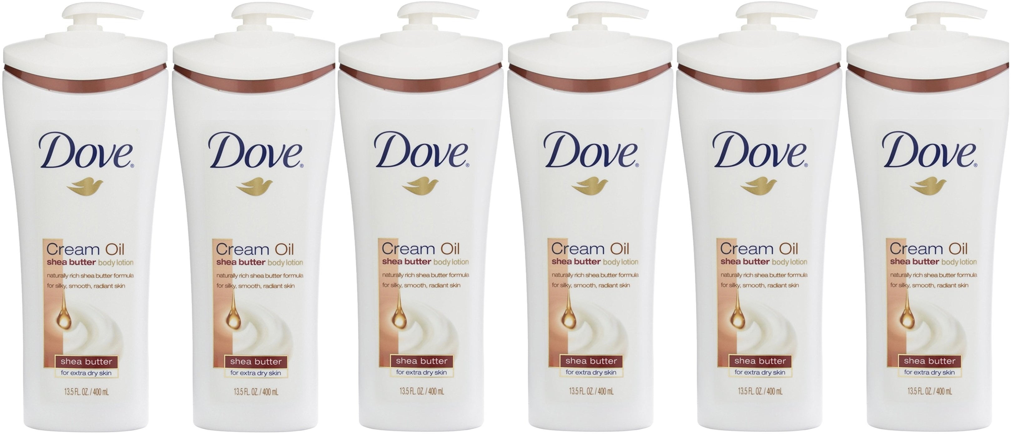 Dove Cream Oil Shea Butter Body Lotion 13.5 oz (Pack of 6) Walmart