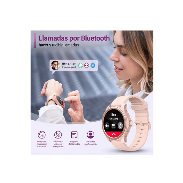 Alexa Reloj Inteligente Bluetooth Alexa Smartwatch Llamada Por