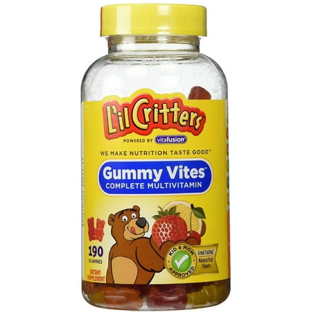 L'il Critters Gummy Vites, multivitamines et formule minérale pour les enfants 190 ch