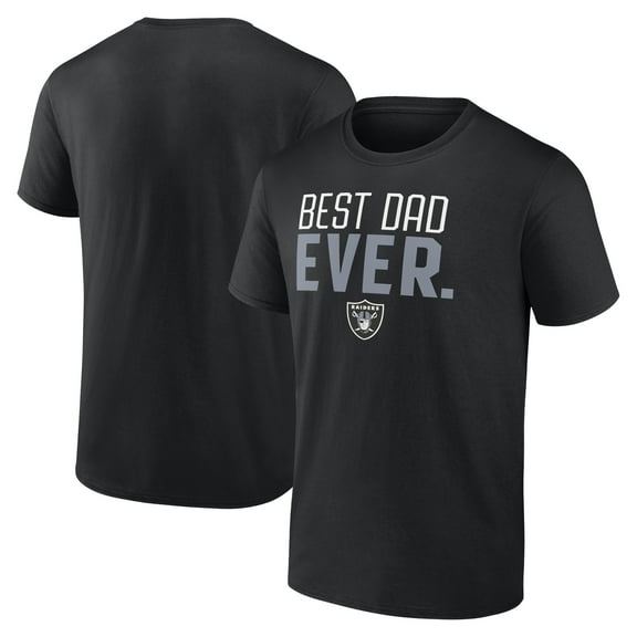 Men's Black Las Vegas Raiders Best Dad Ever Team T-Shirt
