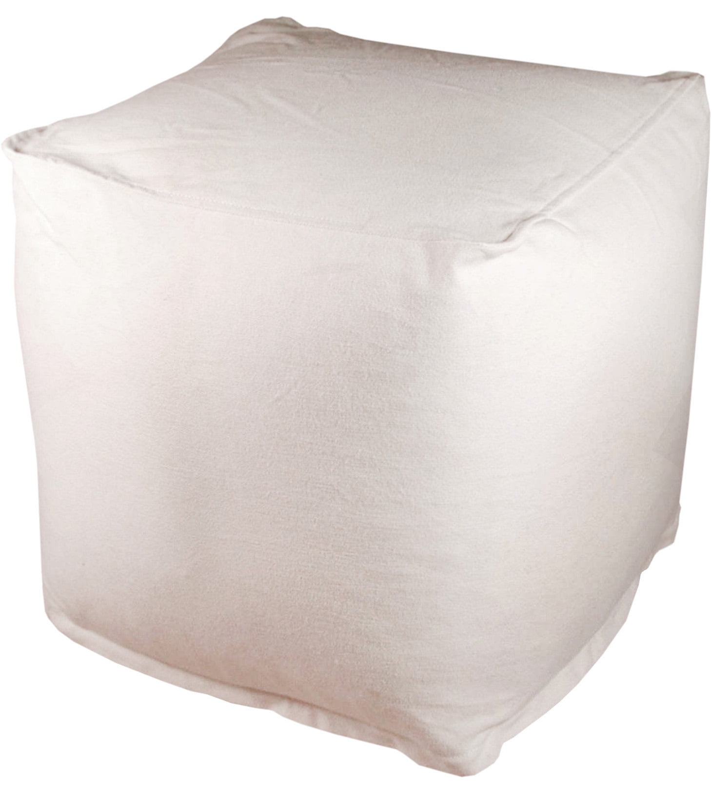 Bean Bag Ottoman Cube Cotton Red