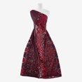 thumbnail image 2 of Zelouf Feeling Flower Lace [0.75 Yrd Per Panel]  , Sewing, DIY, Crafts Fabric by the Yard, Blk/audacious Red, 1 Yard, 2 of 2