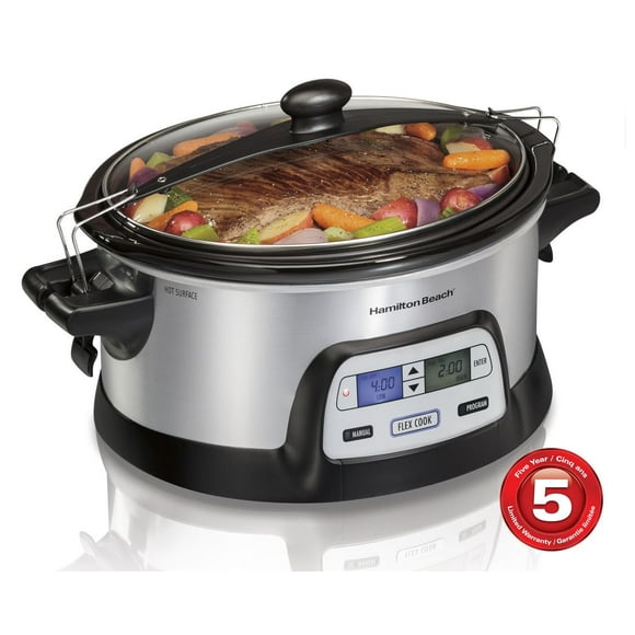 Hamilton Beach 6-Quart Programmable FlexCook™ Slow Cooker with Locking Lid