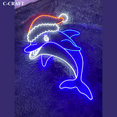 thumbnail image 2 of C-CRAFT Santa Dolphin Christmas Neon Sign LED Light 25 inch for Wall Decor, 2 of 3