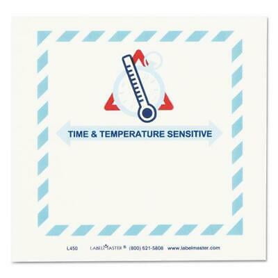 Shipping and Handling Self-Adhesive Label,5 1/2 x 5,TIME/TEMPERATURE,500/Roll