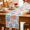Multi, variant on Orange Blue Coral Table Runner, Green Gradient Coastal Ocean Color Washable Cotton Linen Table Runners 60 Inches Long, Dresser Scarf Runner for Coffee/TV Stands/Kitchen/Cabinets 13''x60''