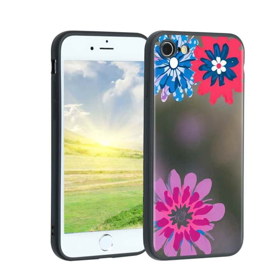 Compatible with iPhone SE 2022 Phone Case, Flowers-36 Case Men Women, Flexible Silicone Shockproof Case for iPhone SE 2022