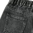thumbnail image 5 of GiLiling Girls Casual Baggy Jeans High Waist Wide Leg Cargo Denim Pants Elastic Waist Y2k Vintage Aesthetic (Black, 9-10 Years) (Black, 7-8 Years), 5 of 9