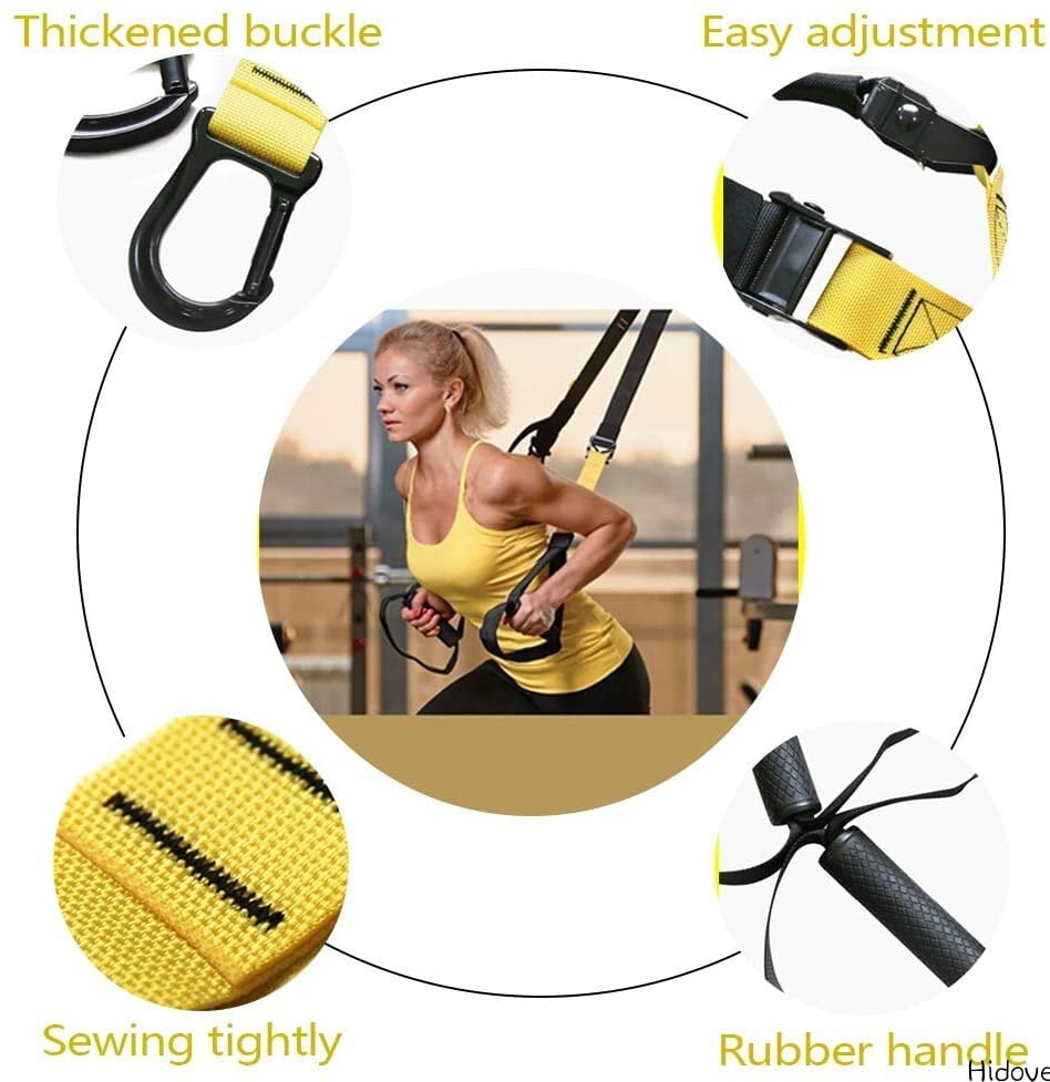 Bodyweight Resistance Straps Training Kit with Resistance Band Trainer Home Gym