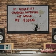 thumbnail image 2 of wall26 Framed Canvas Print Wall Art Banksy Graffiti Changed Anything with Rat Graffiti &amp; Street Art Pop Culture Illustrations Pop Art Bohemian Dark for Living Room, Bedroom, Office - 16"x24&, 2 of 5