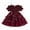 Wine, variant on Toddler Christmas Dress Crew Neck Short Sleeve Dress Girls Winter Dresses Christmas Outfits Christmas Dress Baby Girl 12-18 Months