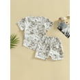 thumbnail image 5 of Toddler Baby Boys Summer Clothes 6M 12M 18M 24M 3Y Tie Dye Short Sleeve/Sleeveless T-Shirt Tank Top Elastic Waist Shorts Outfit, 5 of 9