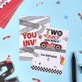 thumbnail image 3 of Two Fast Birthday Party Invitations Cards with Envelopes, 25 Set Of Race Car 2nd Birthday Invitation Cards for Two Year Old Boy Birthday Supplies, 3 of 7