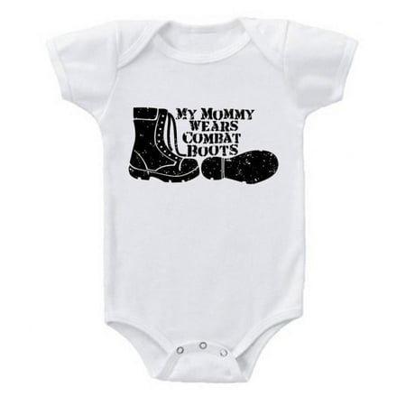 

Mommy Wears Combat Boots Baby Bodysuit