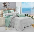 thumbnail image 2 of Swanson Beddings Gray-Teal 3-Piece Duvet Cover Bedding Set, California King, 2 of 4