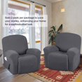 thumbnail image 2 of Super Stretch Couch Covers Recliner Covers Recliner Chair Covers Form Fitted Standard / Oversized Power Lift Reclining Slipcovers, Feature Soft Thick Jacquard, Grey, 2 Pack, 2 of 7
