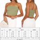 thumbnail image 3 of Top Corto Sin Tirantes Algodón Bodycon Tube Tops Basic Sin mangas Spicy Girl Daily Outfit (Verde M) Cgtredaw Para estrenar, 3 of 6