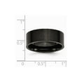 thumbnail image 2 of Stainless Steel 8mm Black Ip-plated Brushed Flat Band Ring - Size 13, 2 of 2