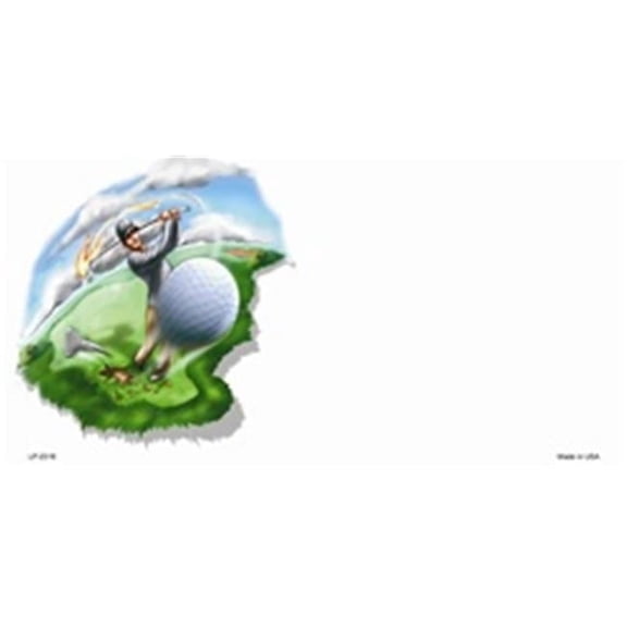 LP-2318 Golf Tee Shot Offset Flat License Plates Blanks for Customizing