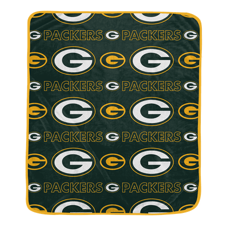 Pegasus Green Bay Packers 50" x 60" Repeat Big Logo Wordmark Ultra Soft Blanket