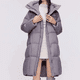 thumbnail image 2 of Chaqueta de invierno de plumón para mujer, abrigo largo tipo parka con capucha, chaqueta de plumón de pato blanca gruesa, abrigo ligero de moda hasta la rodilla para mujer, 2 of 4