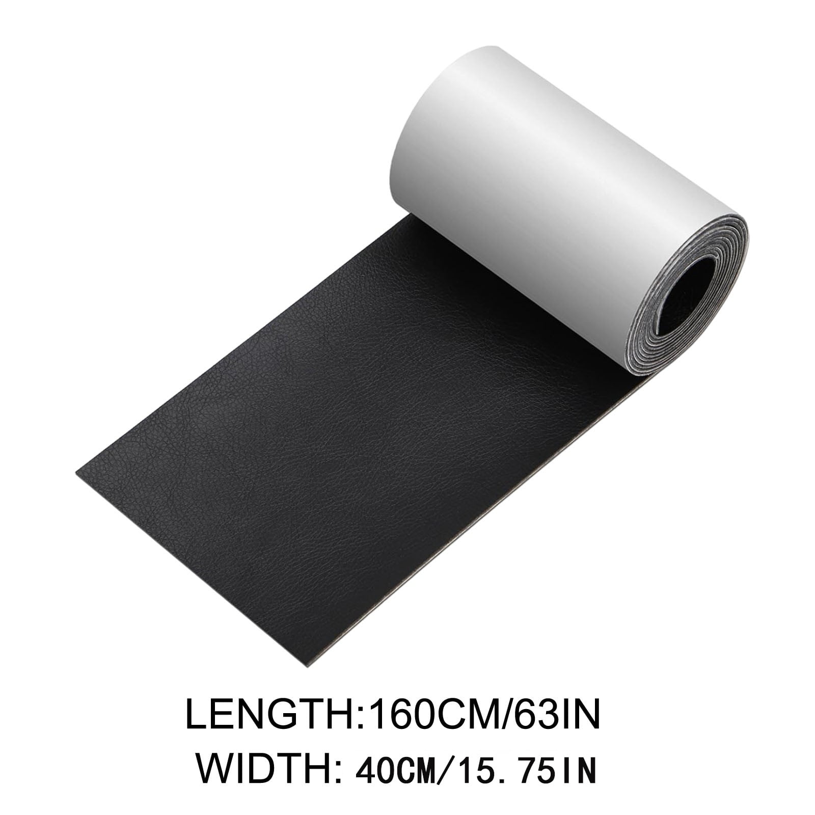 Grand Kit Patch Réparation Cuir Autocollant 40x80 Cm – Gris Foncé Texture Litchi – Idéal Canapé, Voiture, Meubles