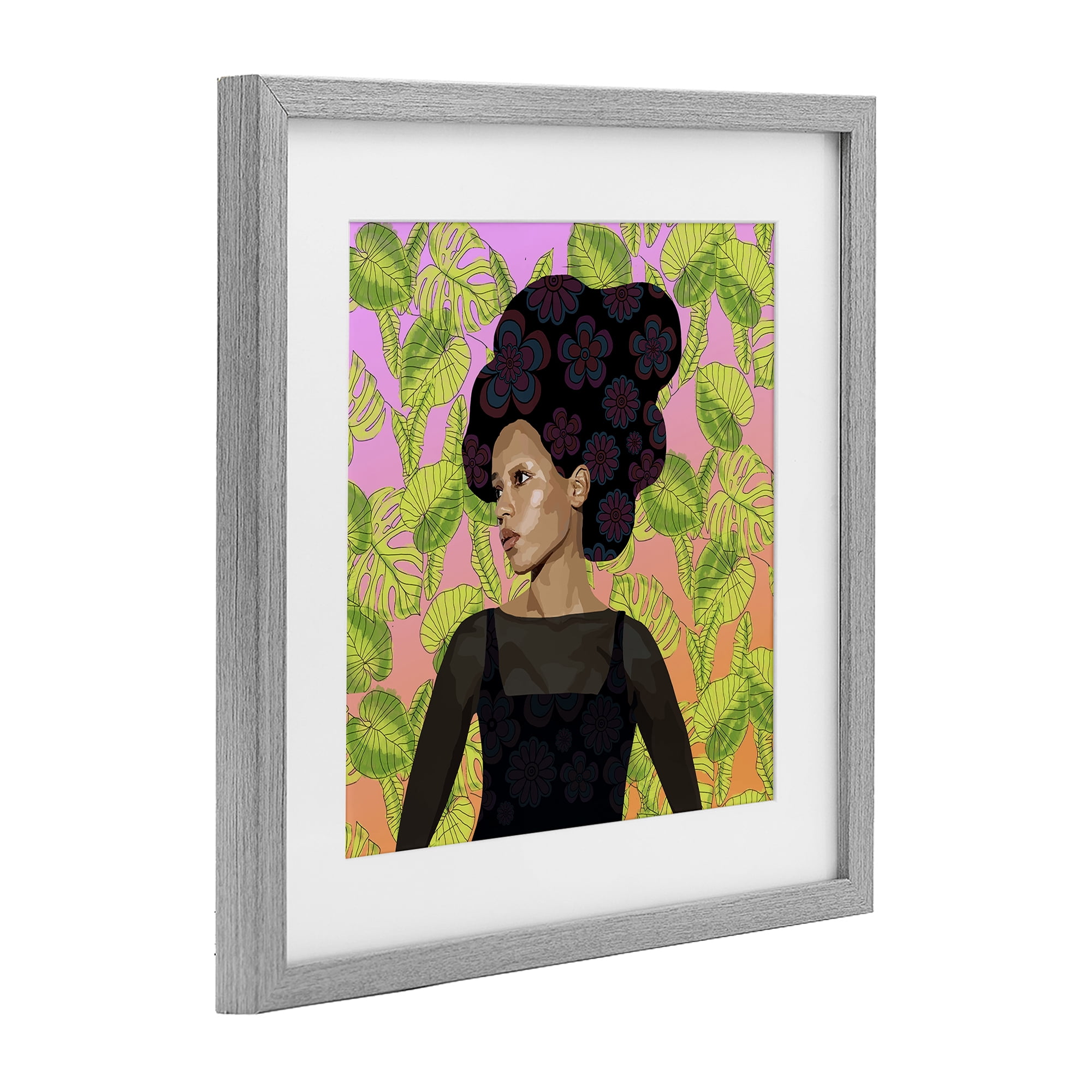 Stupell Industries Whispers Of Bloom Gray Framed Print Under Glass, design by Lynnda Rakos