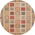 thumbnail image 1 of Ahgly Company Machine Washable Indoor Round Abstract Rust Pink Area Rugs, 7' Round, 1 of 1