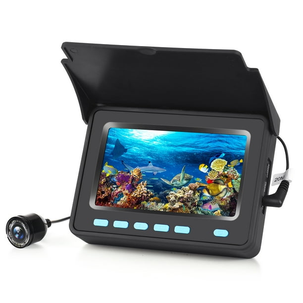 20M/30M 1200TVL Underwater Fishing Camera Fish Finder 4.3'' LCD Monitor  8PCS IR LED Night Vision Camera for Ice Boat Fishing 