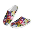 thumbnail image 2 of Lsque Colorful Bulldog Pattern Womens Comfort Cotton on Scuff With Memory Foam and Anti-skid Sole Slipper-37/38, 2 of 7