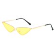 thumbnail image 2 of Gafas de sol de ojo de gato vintage para mujeres, niñas, pequeñas gafas de sol con montura de metal, tonos de moda Amarillo Soledad Gafas de sol de moda para mujer, 2 of 3