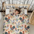 thumbnail image 3 of Chicken and Flower Duvet Cover and Pillowcase Set for Single Bedding, Bedroom Accessories for Kids Teens, 3 of 5