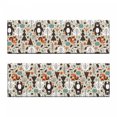 thumbnail image 2 of Cartoon Bench Cushion Set of 2, Repeating Pattern with Forest Animals and Botany Bear Owl Squirrel, Standard Size Foam Pad and Decorative Cover, Grey Yellow Multicolor, by Ambesonne, 2 of 4