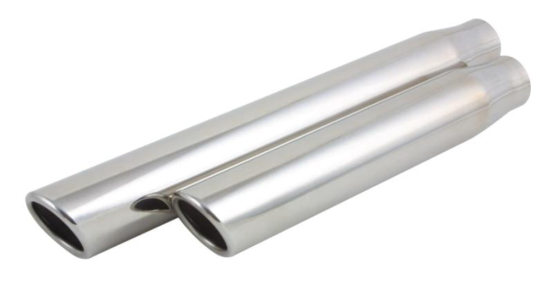 Vibrant Performance 1555 VIB1555 4IN ROUND STAINLESS STEEL TIP (SINGLE WALL, ANGLE CUT) - 2.5IN INLET, 20IN LONG