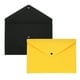 thumbnail image 1 of 2 Piezas de Carpetas de Fieltro, Carpeta de Sobre A4 Bolsa de Almacenamiento de Documentos con Cierre de Botón (Negro/Amarillo), 1 of 7