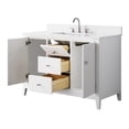 thumbnail image 3 of Vanity Art 48" Bathroom Vanity with Sink and Engineered Marble Top, Freestanding Storage Cabinet with 2 Drawers, 2 Shelves and 1 Flip Down Tray, 3 of 7