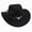 A14-Black, variant on Kids Handsome Hat Boys Girls Hat Head Upturned Brim Western Cowboy Hat Sun Hat