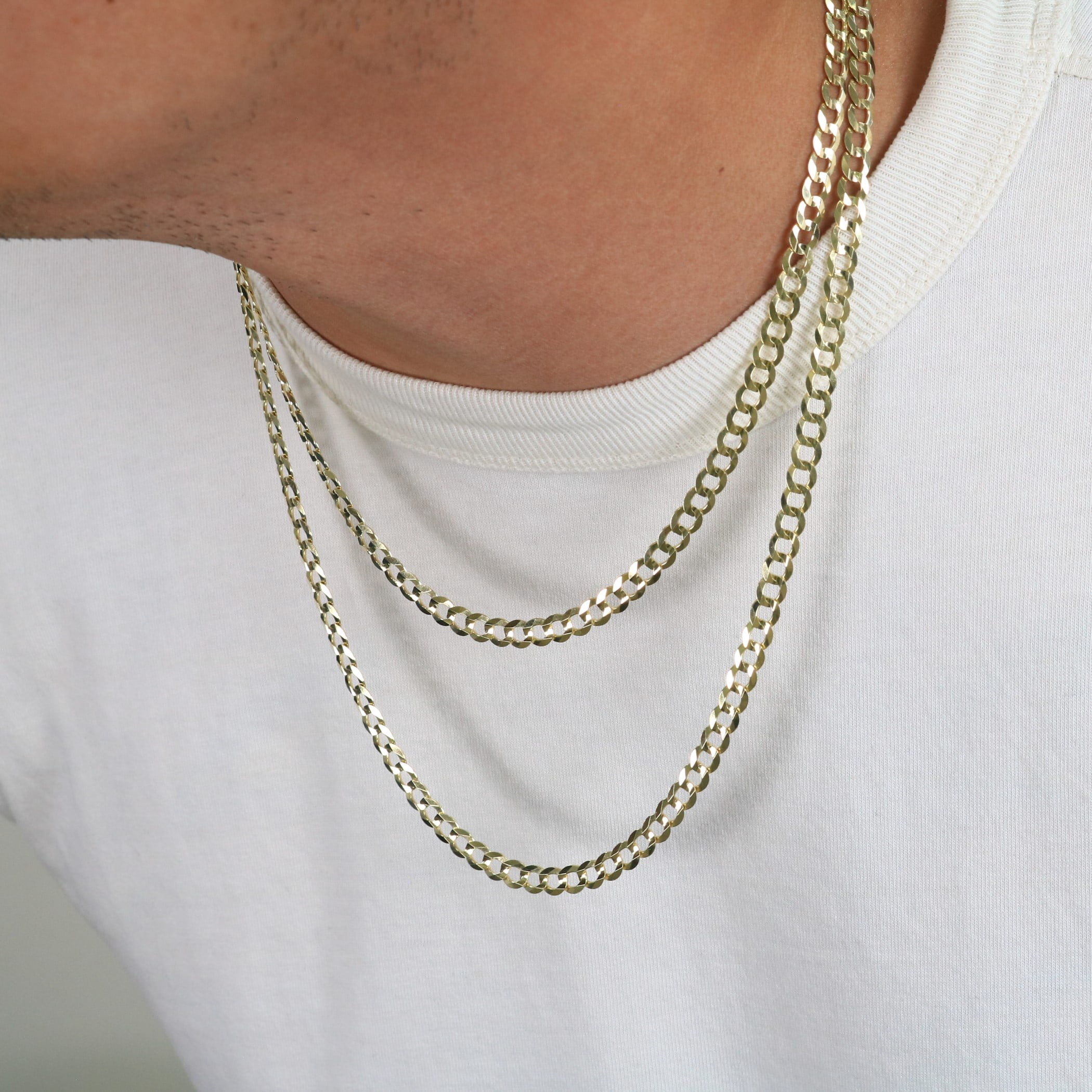 Nuragold 14k Real Yellow Gold Solid Cuban Curb Link 6mm Chain Necklace (16"-30") Italian Jewelry for Men