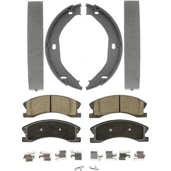 Detroit Axle - Front Ceramic Brake Pads Rear Premium Shoes Replacement for 1999 2000 2001 2002 2003 2004 Jeep Grand Cherokee - 4pc Set