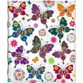 thumbnail image 2 of Yibo Butterfly Blanket Flannel Soft and Comfortable Anti-static Bed Sofa Blanket, 2 of 5