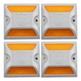 thumbnail image 1 of Miangastore 4 Pcs Marqueurs de Route en Aluminium Réfléchissants pour Allée Sécurité Nocturne Identification de Voie, 1 of 9