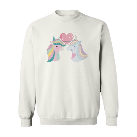 Kawaii Unicorns In Love Sweatshirt Women -Image by Shutterstock, Female XX-Large