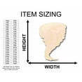 thumbnail image 2 of Unfinished Wood Tornado Silhouette - Craft- up to 46" DIY 14" / 1/8", 2 of 3