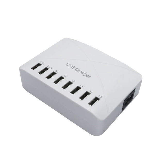 USB Charger 8 Ports Charger Station Multile Port Device Fast Charge 5V 2.4A High Capacity For Moble Phone ,Easy to Use